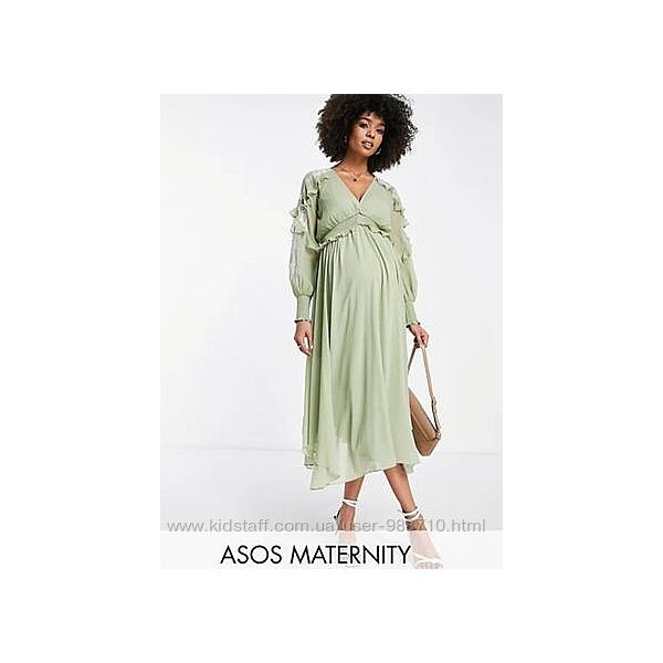 Шикарное платье для беременных ASOS с вышивкой