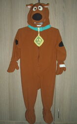 Кигуруми слип костюм карнавальный Scooby-Doo 2-3 года рост 92-98см