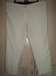 джинсы чиносы штаны брюки лен 100  W 44 L 30 пояс 114