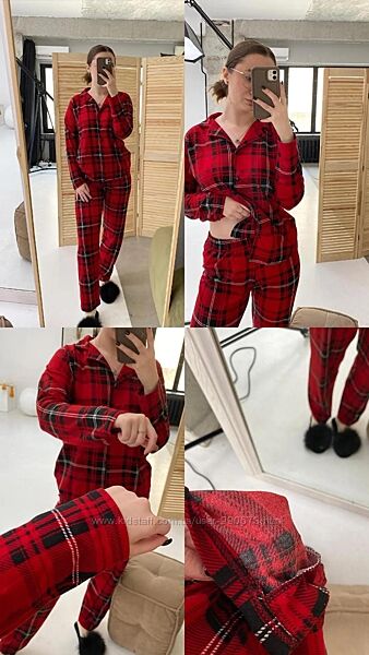 Жіноча піжама в клітинку мікробайка