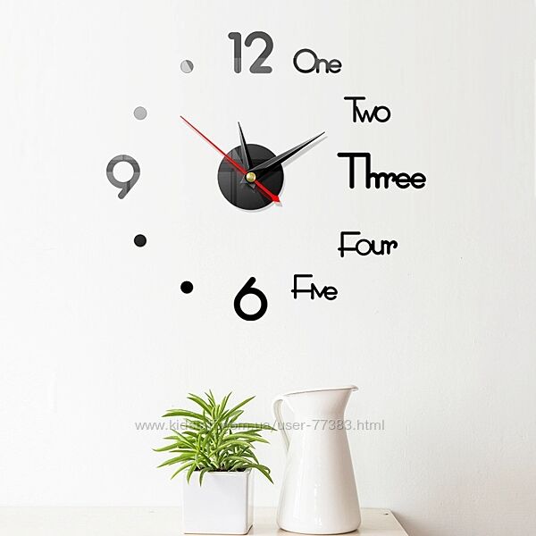 Годинник настінний дизайнерський 3D. Часы дизайнерские настенные