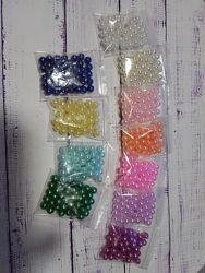 Жемчуг белый и цветной. Диаметр 6 мм. Упаковка 50 шт