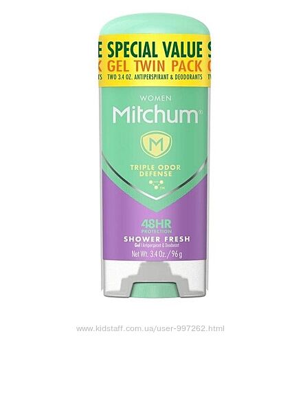 Дезодорант антиперспірант гелевий жіночий Mitchum Shower Fresh 96 г