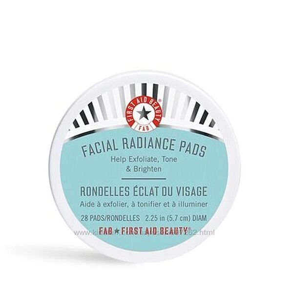 First Aid Beauty Facial Radiance Pads Кислотные диски для лица, 28 шт.