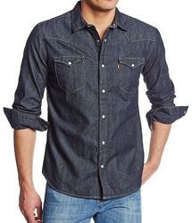 Джинсовая рубашка Levis Barstow Western - тёмно-синий Rinse