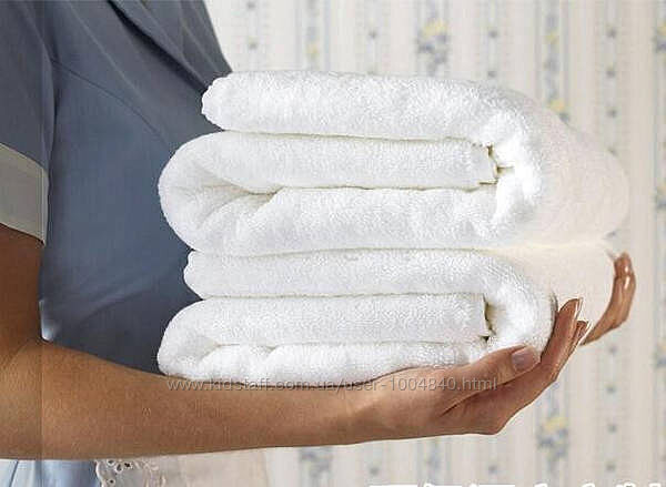 Махровые турецкие полотенца без бордюра для гостиниц 