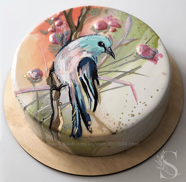 Роспись муссового торта Slivki Vrn