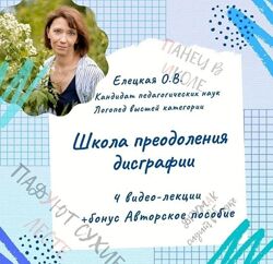 Школа преодоления дисграфии  видео-курс для логопедов Ольга Елецкая
