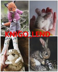 Клер Гарланд Вяжи. ру  Вязаный спицами кот лисенок кролик