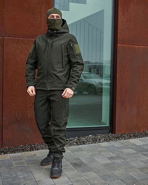 Чоловічий тактичний костюм Softshell хакі демісезонний від виробника