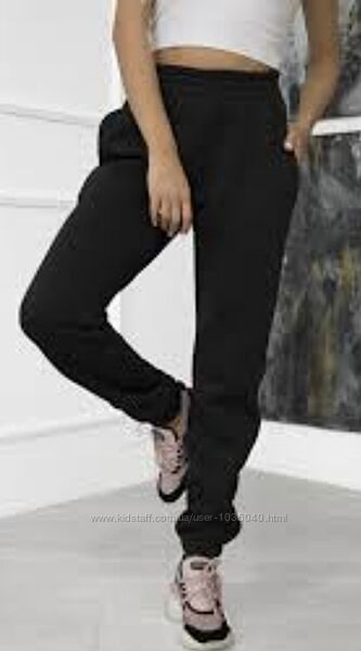 Джогери, спортивні штани на флісі, чорні