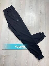 Спортивні штани чоловічі, манжет, чорні, 50-58