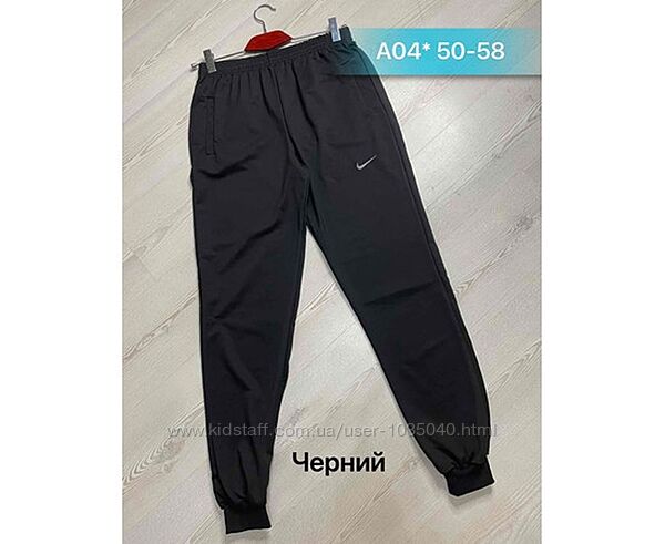Спортивні штани, на манжеті, чорні, 50-52