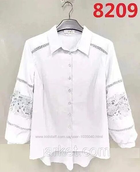 Блузка жіноча, чарівна, біла, вишивка, 54-62