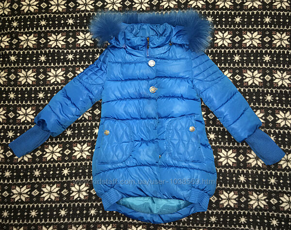 Зимняя куртка на девочку р.104, -110