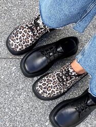 Жіночі туфлі на шнурівці -Lavina-. Натуральна шкіра