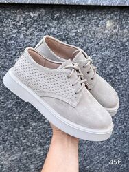 Жіночі туфлі на шнурівці -Lavina-. Натуральна шкіра