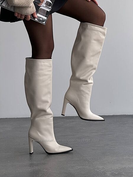 Демісезонні чоботи труби LIRIO. Натуральна шкіра люкс. Виробник Україна