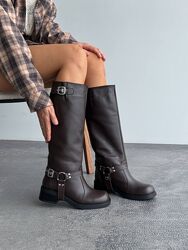 Стильні чоботи - чопери. Натуральна шкіра. Зима та Демі. Виробник Україна