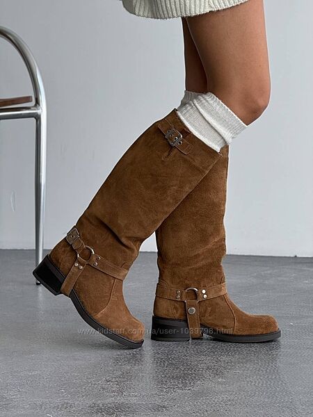 Зимові чоботи - чопери. Натуральна замшева шкіра. Виробник Україна