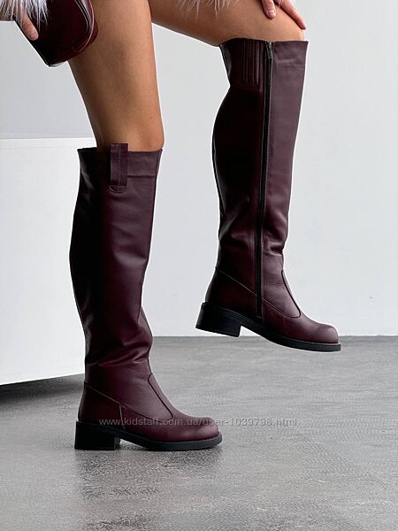 Ботфорти єврозима. Натуральна шкіра. Виробник Україна. Люкс якість