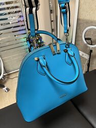 Cromia голубая кожаная сумка 