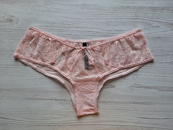 Новые кружевные трусики Victorias Secret оригинал нежно-розовые персиковые