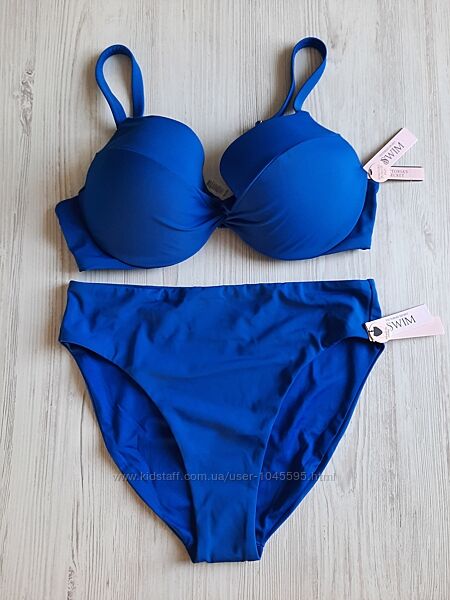 Синий купальник на большую грудь Victorias Secret 38c 85c 80d 85с 80д 