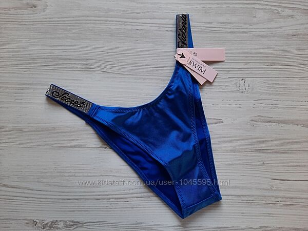 Синие плавки от для купальника со стразами Виктория Сикрет Victorias Secret