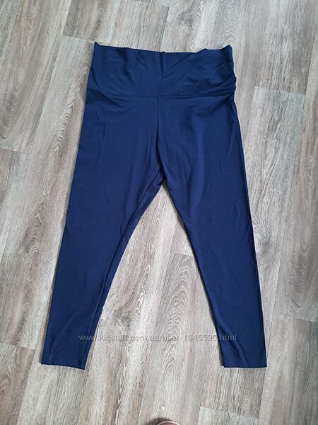 Синие леггинсы лосины хлопок Victorias secret Pink XXL 56р. большой размер