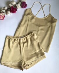 Піжама Сатинова. Гірчиця. Primark. XL розмір. Нова.