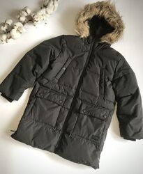 Пуховик Подовжений. ZARA. Італія. Пух/Піря. 8 років. Ріст 128 см