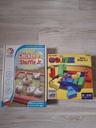 Игры-головоломки Smart Games Chicken shuffle и Huch Coinx.