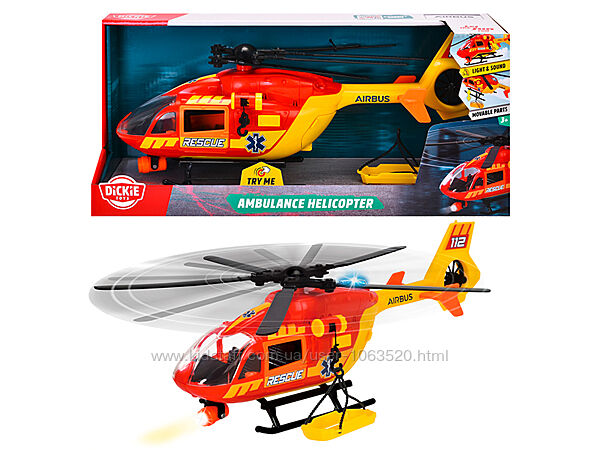 Вертолет Скорая помощь 36 см Dickie Toys Ambulance Helicopter 3716024