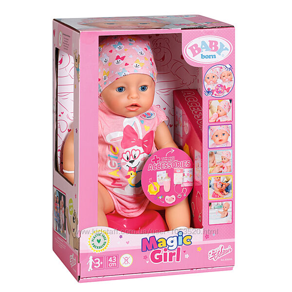 Лялька пупс Baby Born - Чарівна дівчинка 43 cm 835005