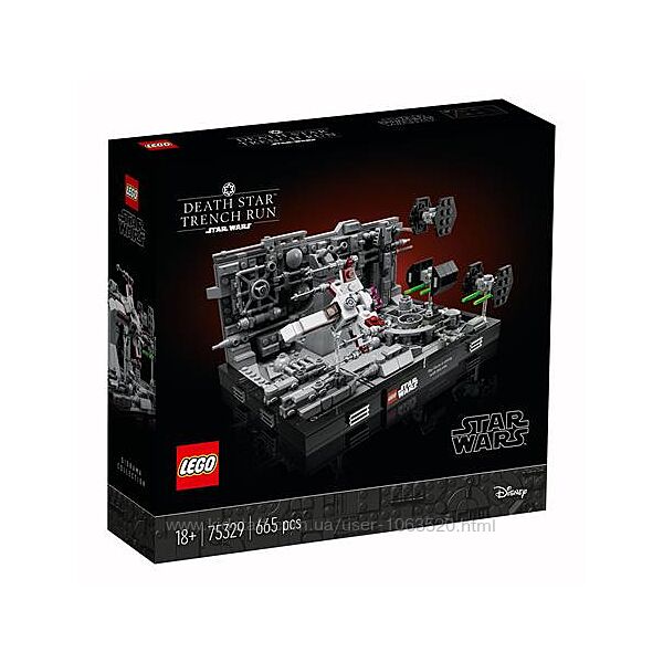 Конструктор LEGO Star Wars Діорама Політ над Зіркою Смерті 665 дет 75329