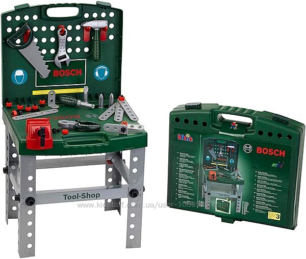 Рабочий стол с инструментами Klein Bosch Mini Tool-Shop в чемодане 8681
