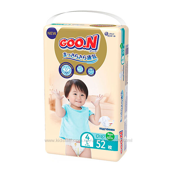 Подгузники Goo. N Premium Soft для детей L, 9-14 кг, 52 шт 863225