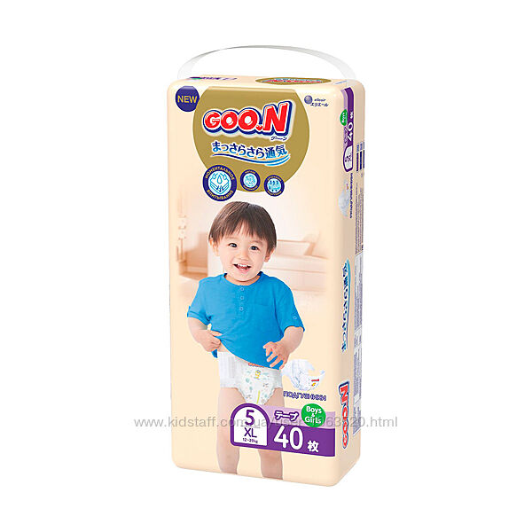 Подгузники Goo. N Premium Soft для детей XL, 12-20 кг, 40 шт 863226