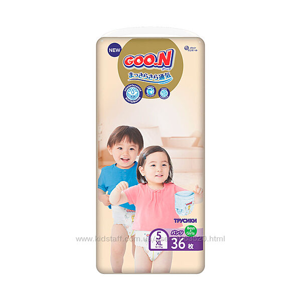 Трусики-підгузки Goo. N Premium Soft для дітей XL, 12-17 кг, 36 шт 863229