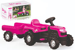 Дитячий трактор на педалях з причепом Unicorn Pink Dolu, 2508