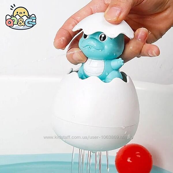 Іграшка для купання Курча в яйці, Пінгвін, Динозаврик в яйці, водная игрушка