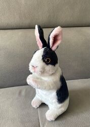 Мякий плюшевий кролик, іграшковий білий заєць, сірий кріль іграшка