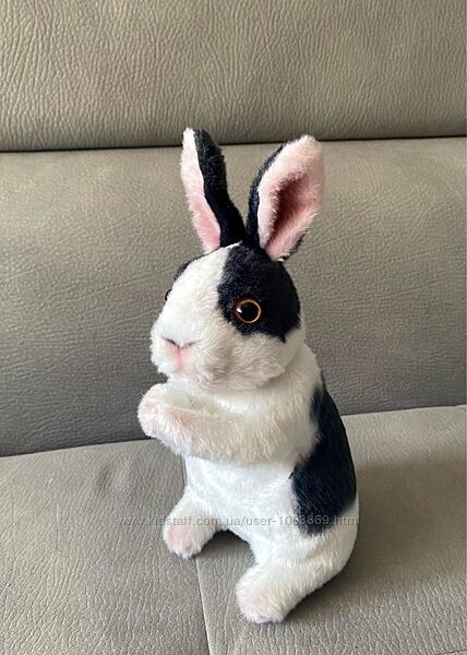 Мякий плюшевий кролик, іграшковий білий заєць, сірий кріль іграшка