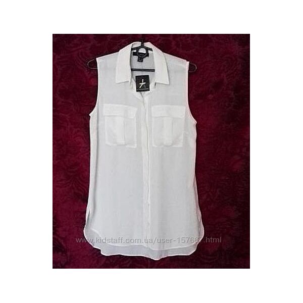 Новая белая блуза Atmosphere без рукава, рубашка, сорочка, размер 10 M, S