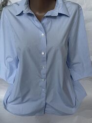 Брендовая рубашка Artigiano Швейцария, блуза, голубая сорочка размер М