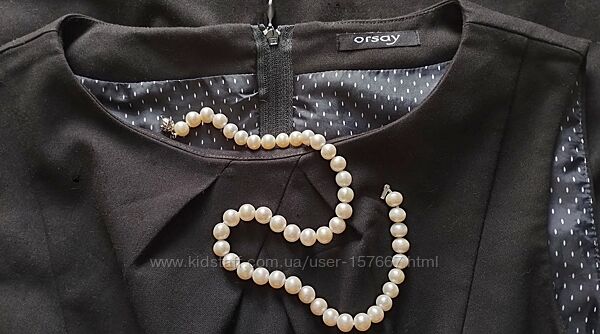 Маленькое черное платье Orsay, платье-футляр, офисное, бизнес, р. S 36