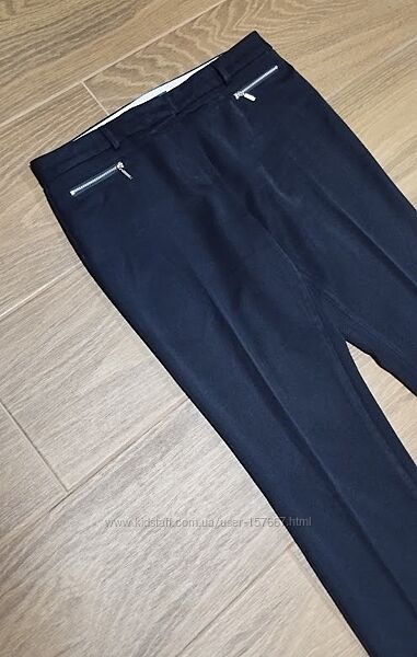 Базовые черные брюки M&S, классические, офисные, MARKS&SPENCER, р. 14 L