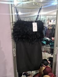 Круте міні плаття зі страусиним пір&acuteям - 18 р-р - з 14-16 по 16-18