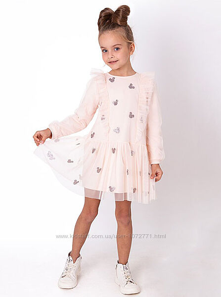 Нарядное платье для девочки  Mevis Микки Маус 4054 - 3 цвета в наличии